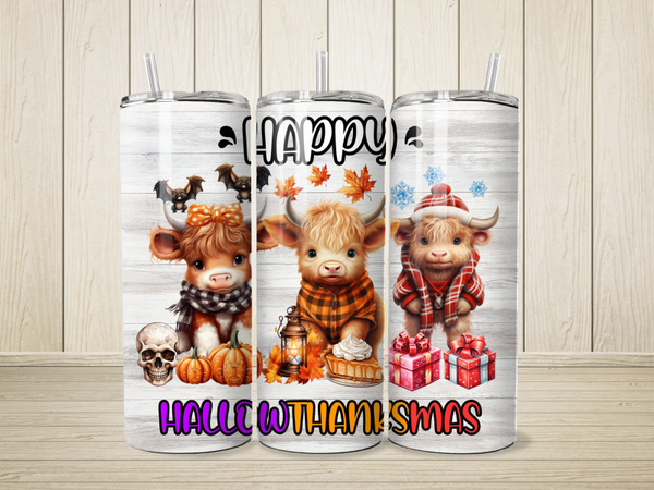 "Happy Hallowthanksmas"