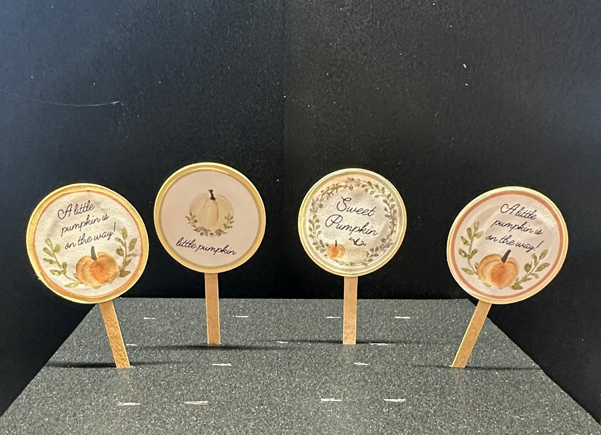 Little Pumpkin Cupcake Toppers