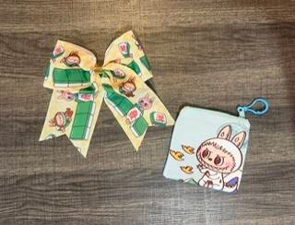 Hair Bow and Coin Purse Set