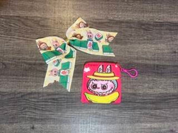 Hair Bow and Coin Purse Set