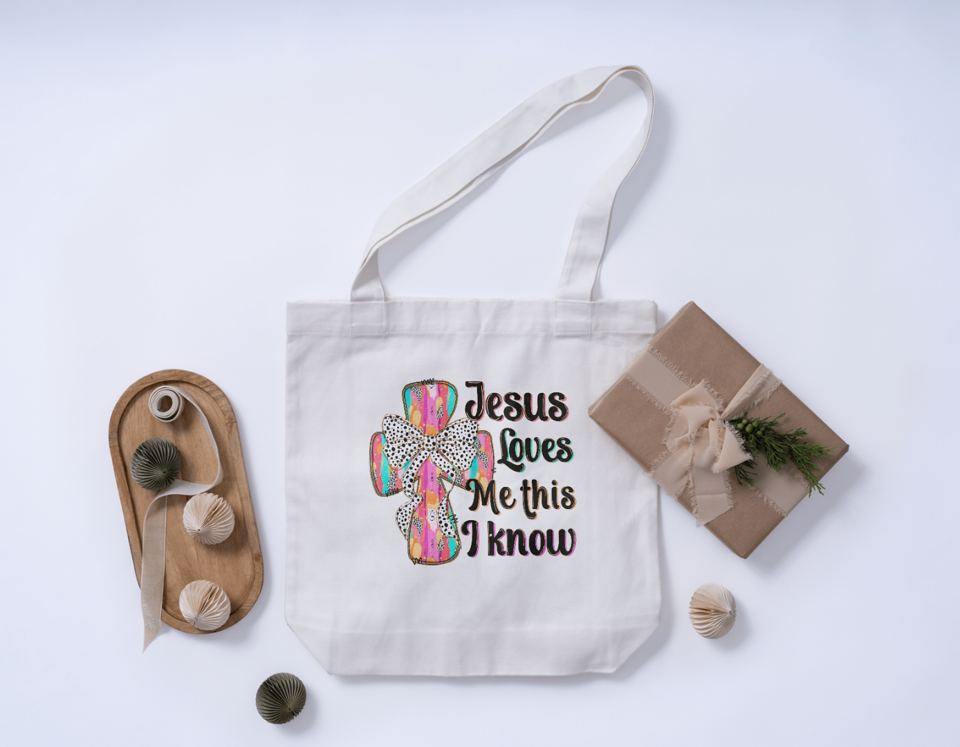 Jesus Loves Me Canvas Bag
