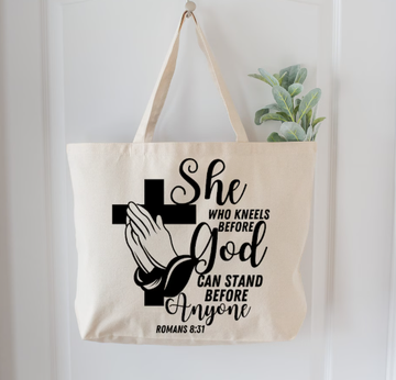 "She who kneels" Tote