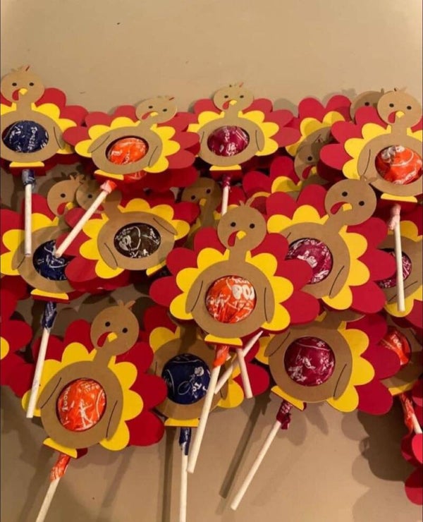 Thanksgiving Turkey Lollipop Holders