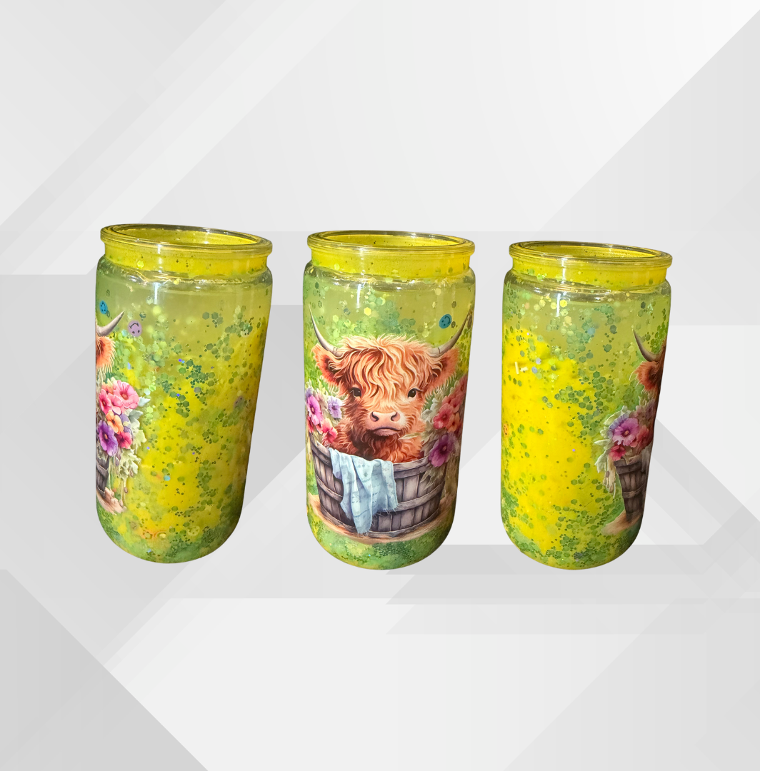 16oz "Bull" Glitter Tumbler
