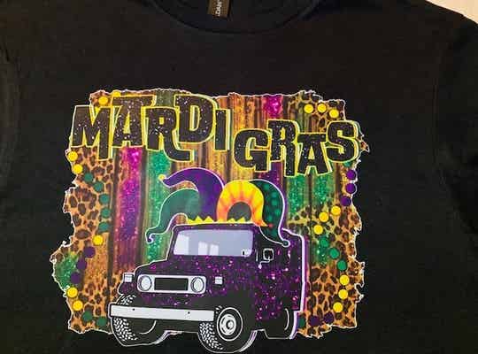 Mardi Gras Jeep T-Shirt