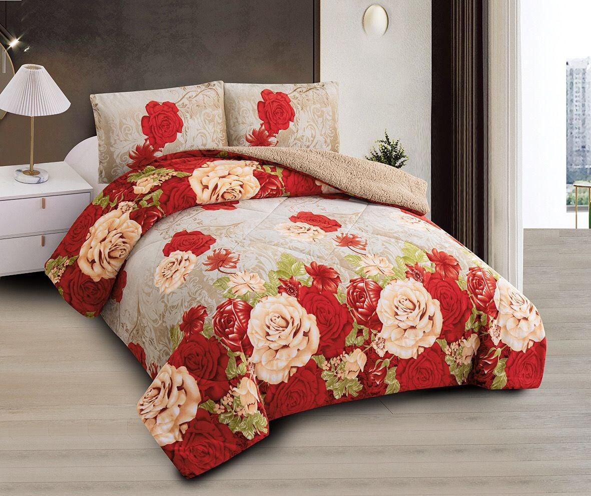 Floral comforter set