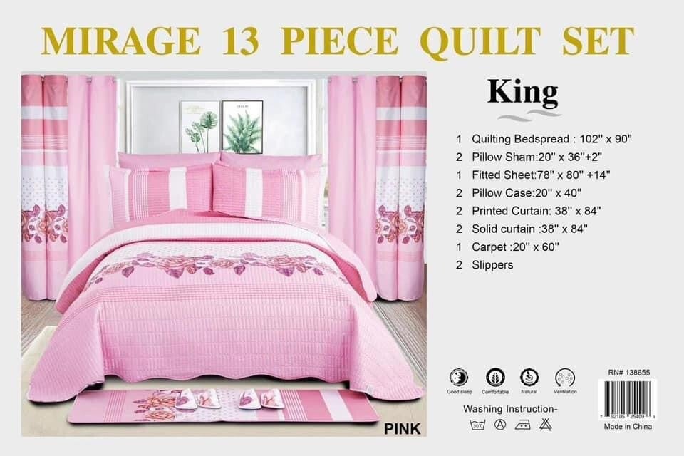 13-piece bedding set with matching curtains