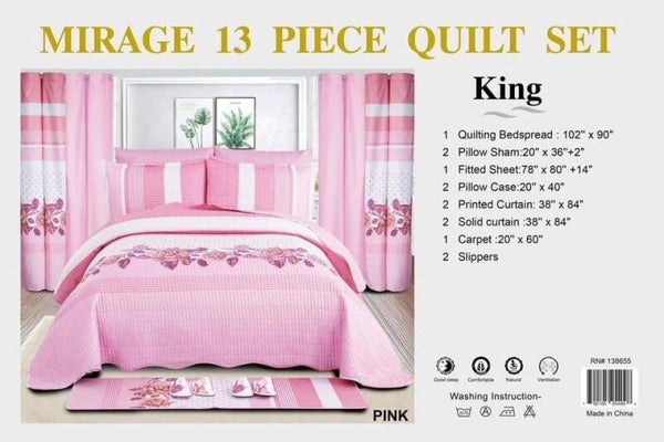 13-piece bedding set with matching curtains