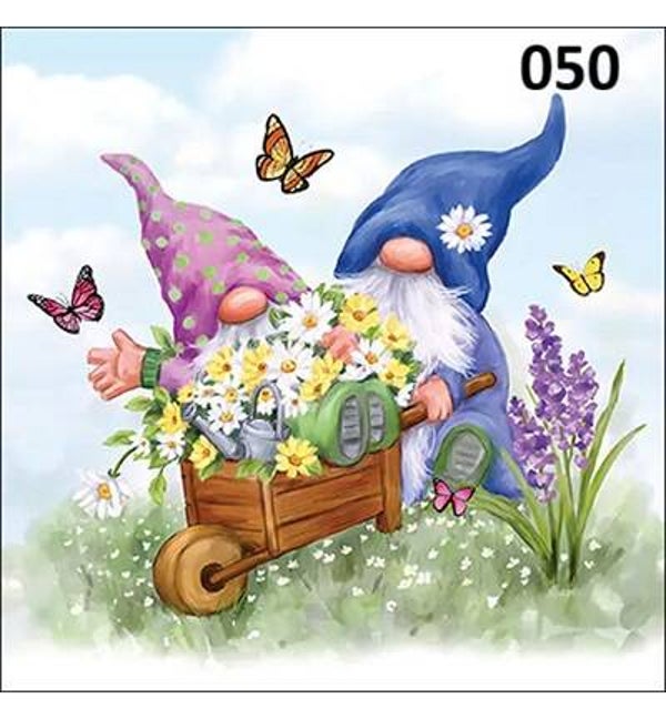 Servetten Gardening Gnomes