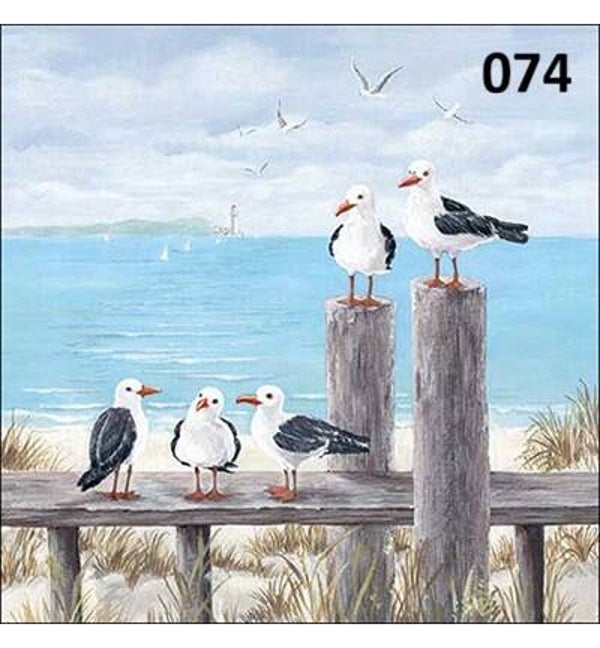 Servetten Seagulls on the dock