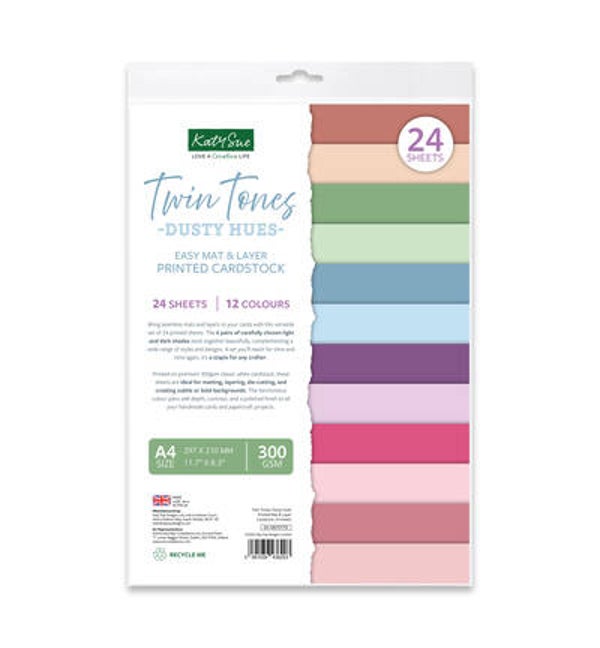 Bedrukt mat- en layer-cardstock - Twin Tones: Dusty Hues
