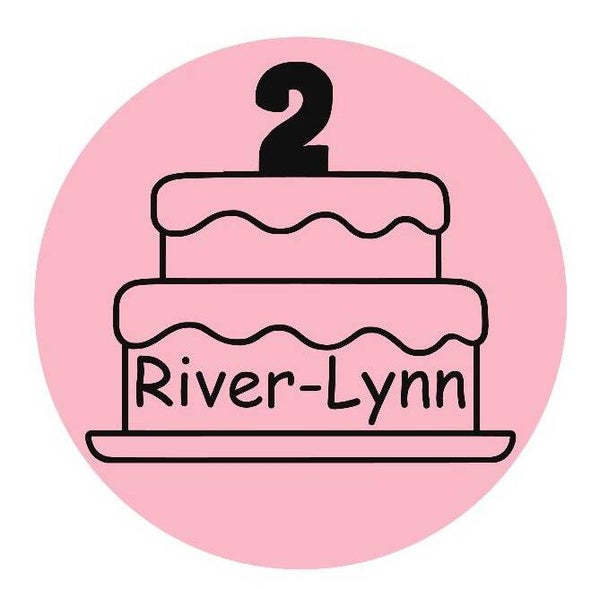 Cijfertaart sticker x5