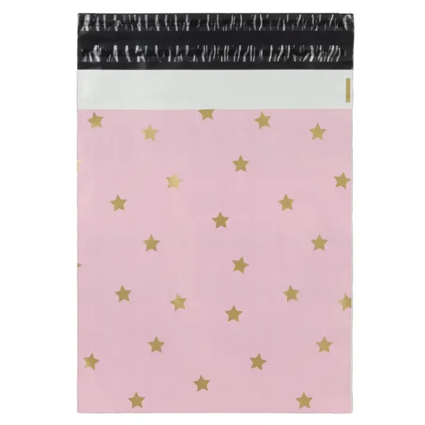 Verzendzakken Stars Gold Medium x100