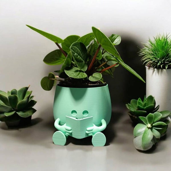 Lezende Bloempot  Mini