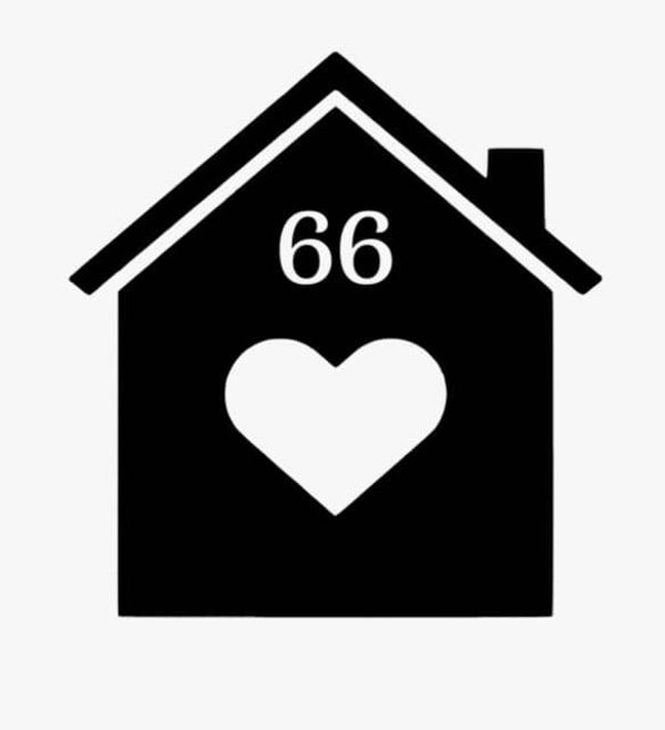 Container stickers huisjes met nummer