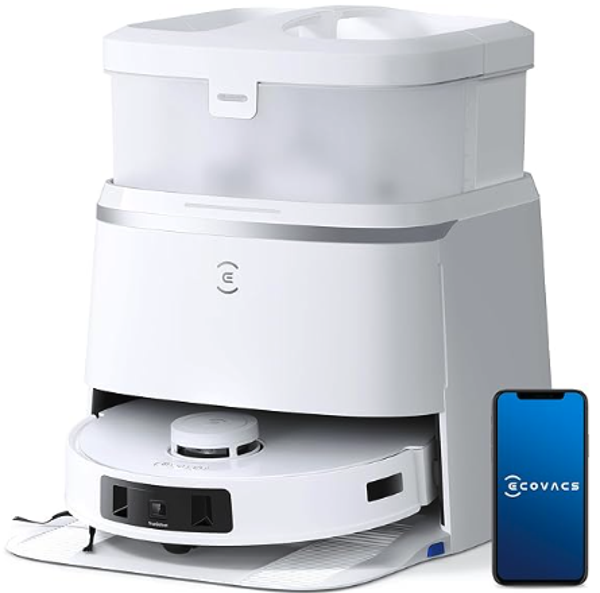 ECOVACS Robot Aspirateur Laveur DEEBOT T30 Pro Mini Station : Nettoyage Humide de Haute Technologie, Puissance de 11 000 PA, Nettoyage des Sols en Profondeur
