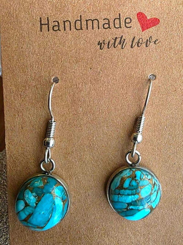 Bezel earrings
