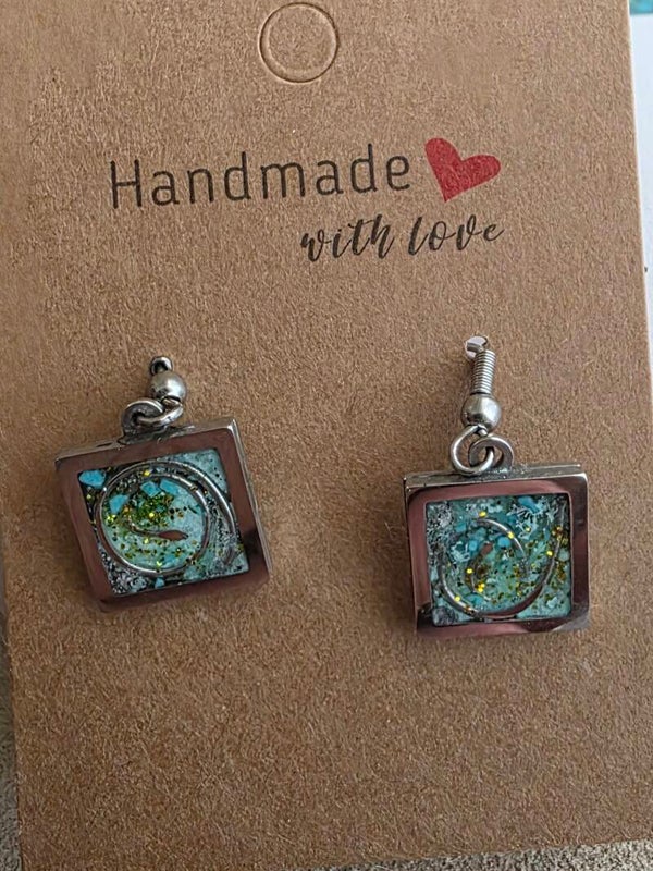 bezel earrings