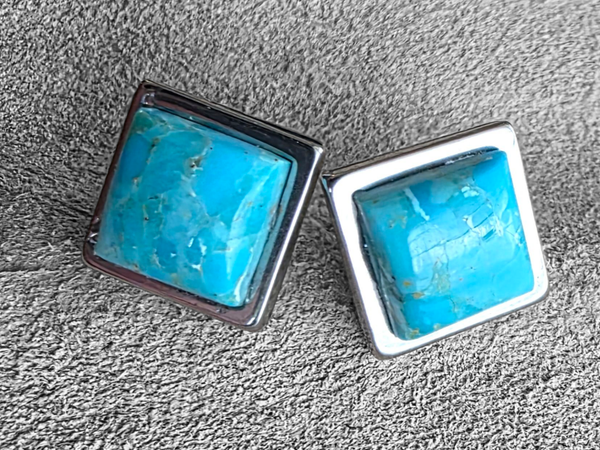 Bezel earrings
