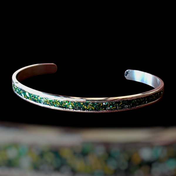 Jade inlay cuff