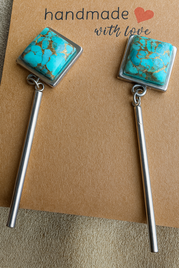 Bezel earrings