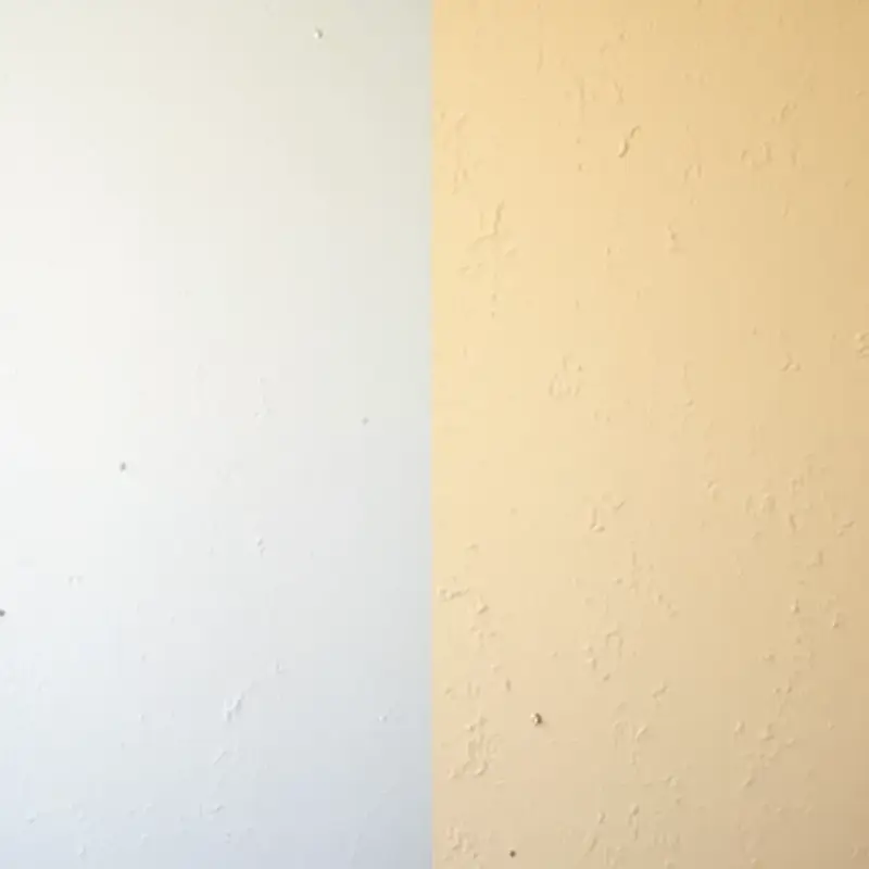 Orange peal technic on before after picture