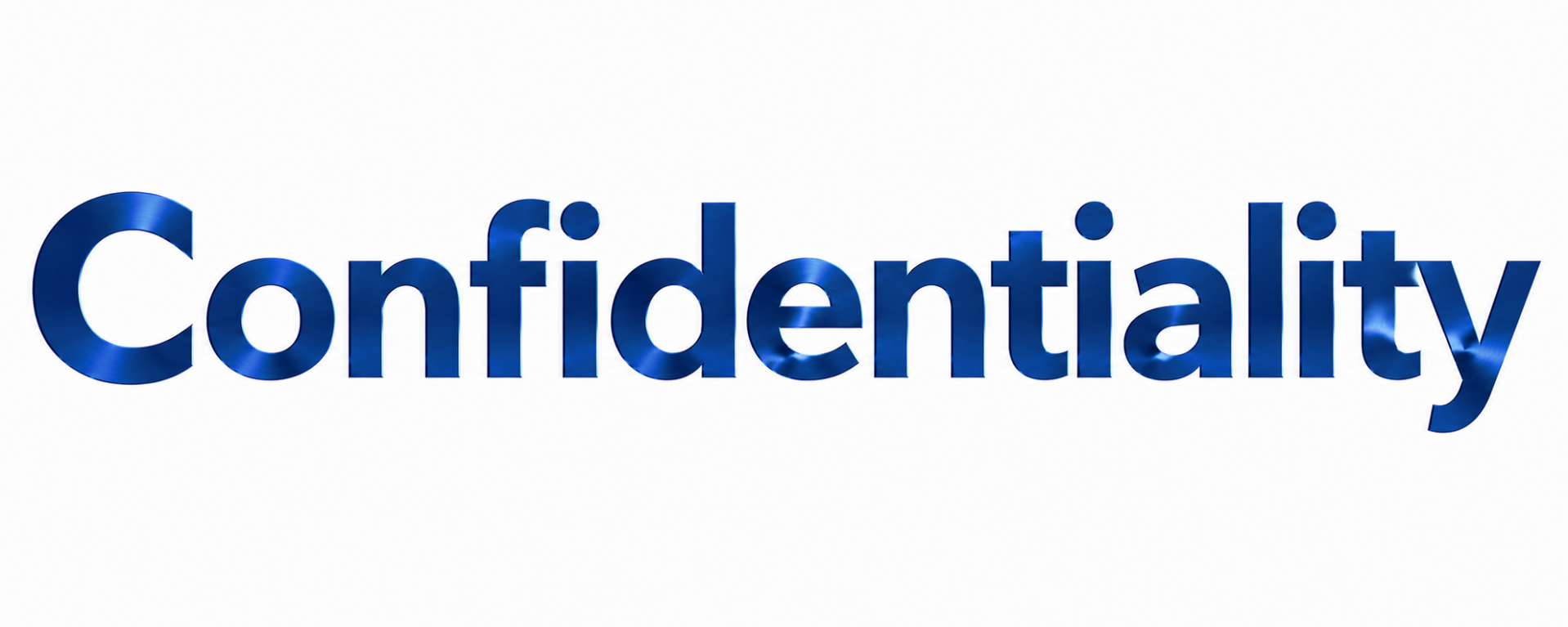 “Confidentiality” in metallic blue design, symbolizing Ravensec’s commitment to discretion, data protection, and secure handling of sensitive information