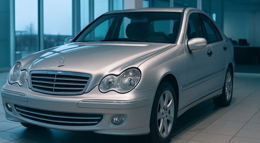 mercedes c-klasse w203 grijs voorkant en zijkant