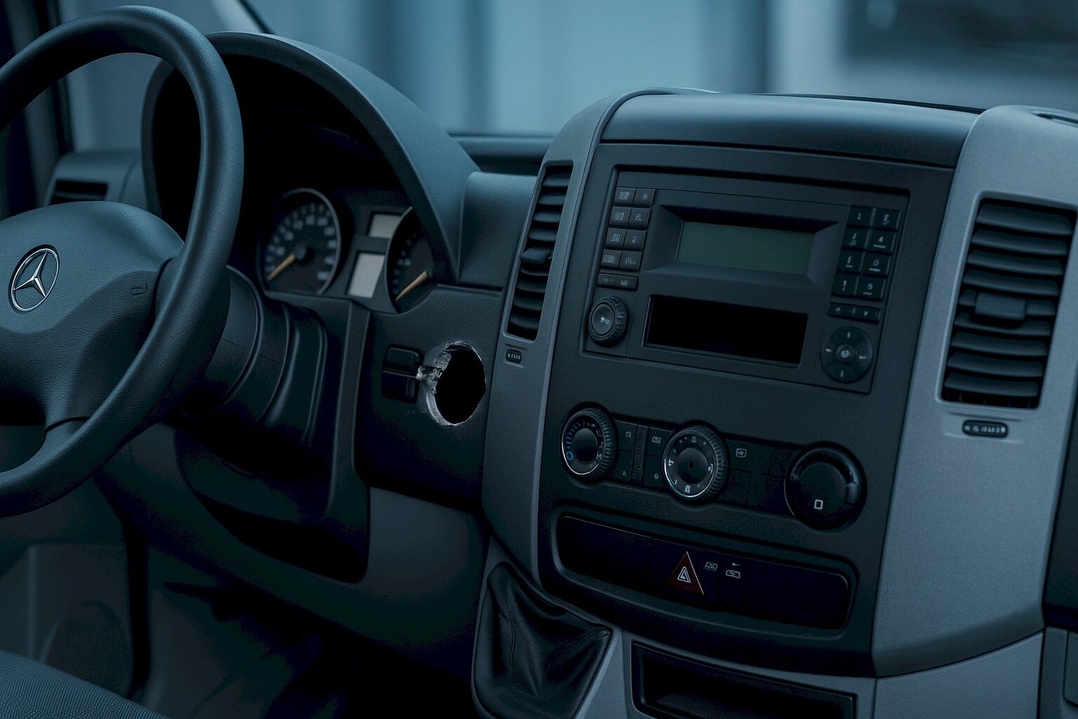 dashboard van mercedes sprinter w906 sleutel in contact