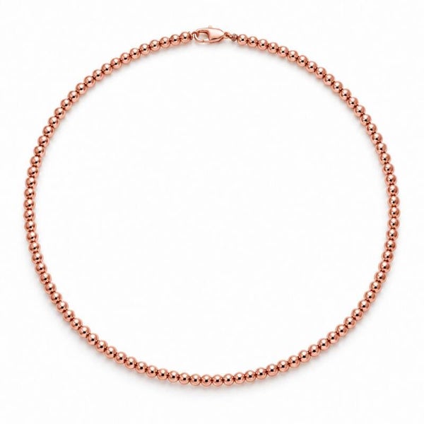 Necklace 2 up to 5 mm beads in 14K rosegoldfilled NB3391