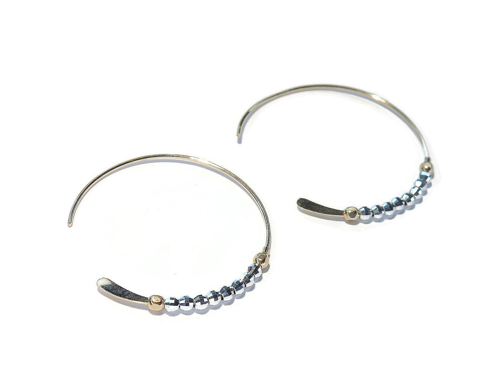 earrings Misc open hoops 26 mm sparkling silver EM1982