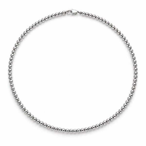Necklace 2 up to 5 mm beads in sterling silver NB3392