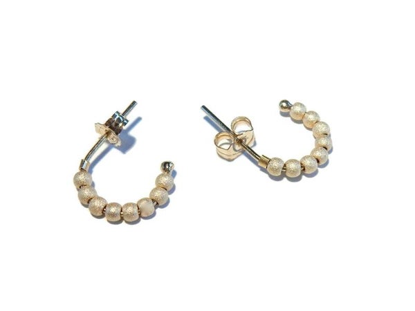 studs Moon mat 14K/20 gold beads SMO1477
