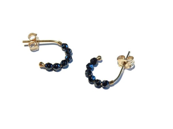 stucs Moon shiny faceted Hematite SMO1476