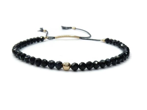 adjustable bracelet Luc 3 mm faceted Spinel BAL1576