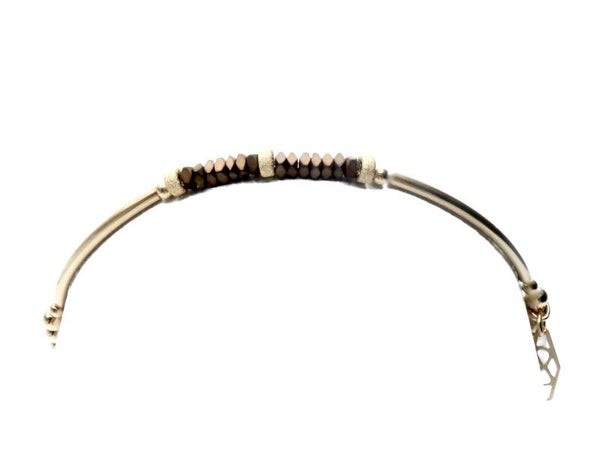 flexbracelet 2 mm matbrown Hematite BF203A