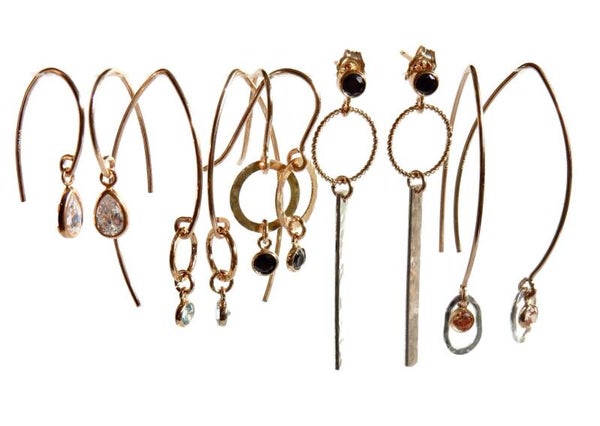 earrings LUX with CZ