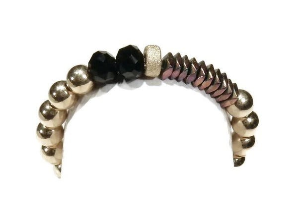 3 mm flexring onyx & hematite RF1269