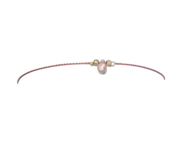 adjustabie bracelet rosequartz BAS1378