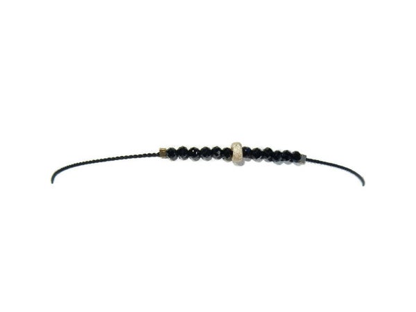 adjustabie bracelet 2 mm faceted spinel BASR1386
