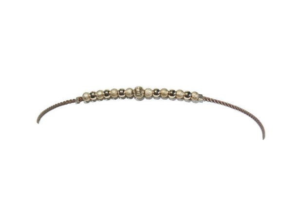 adjustable bracelet 2 mm beads BAM1363