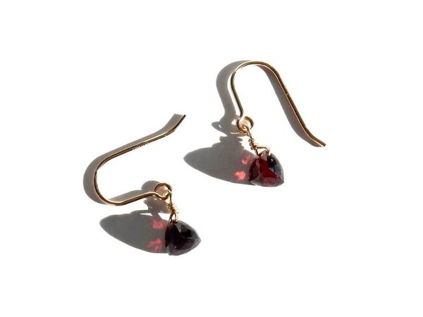 earrings faceted garnet SPE1416