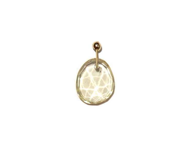 charm irregular shaped faceted Citrine CH3098