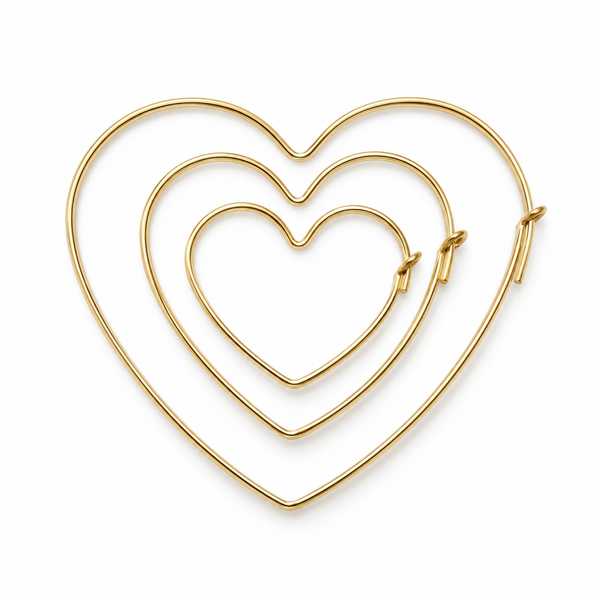 smooth heartshaped hoops EB2370