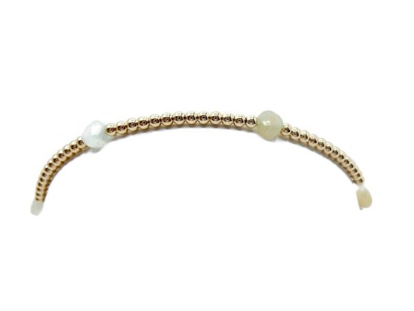 flexbracelet 2 mm Amazonite coins BF1697