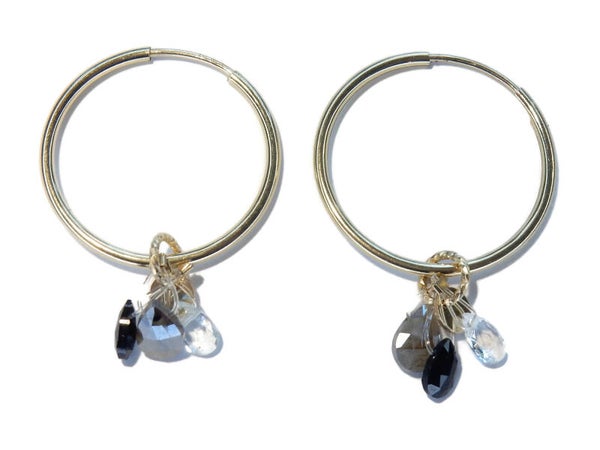 earrings Luc Excl hoops little gems ELE1971