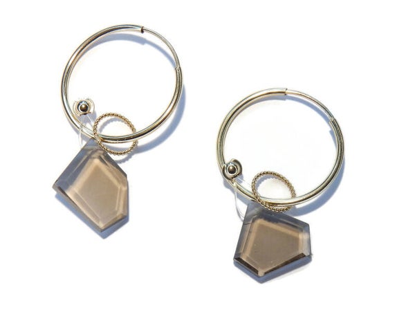 earrings Luc Excl smoked quartz ELE1974