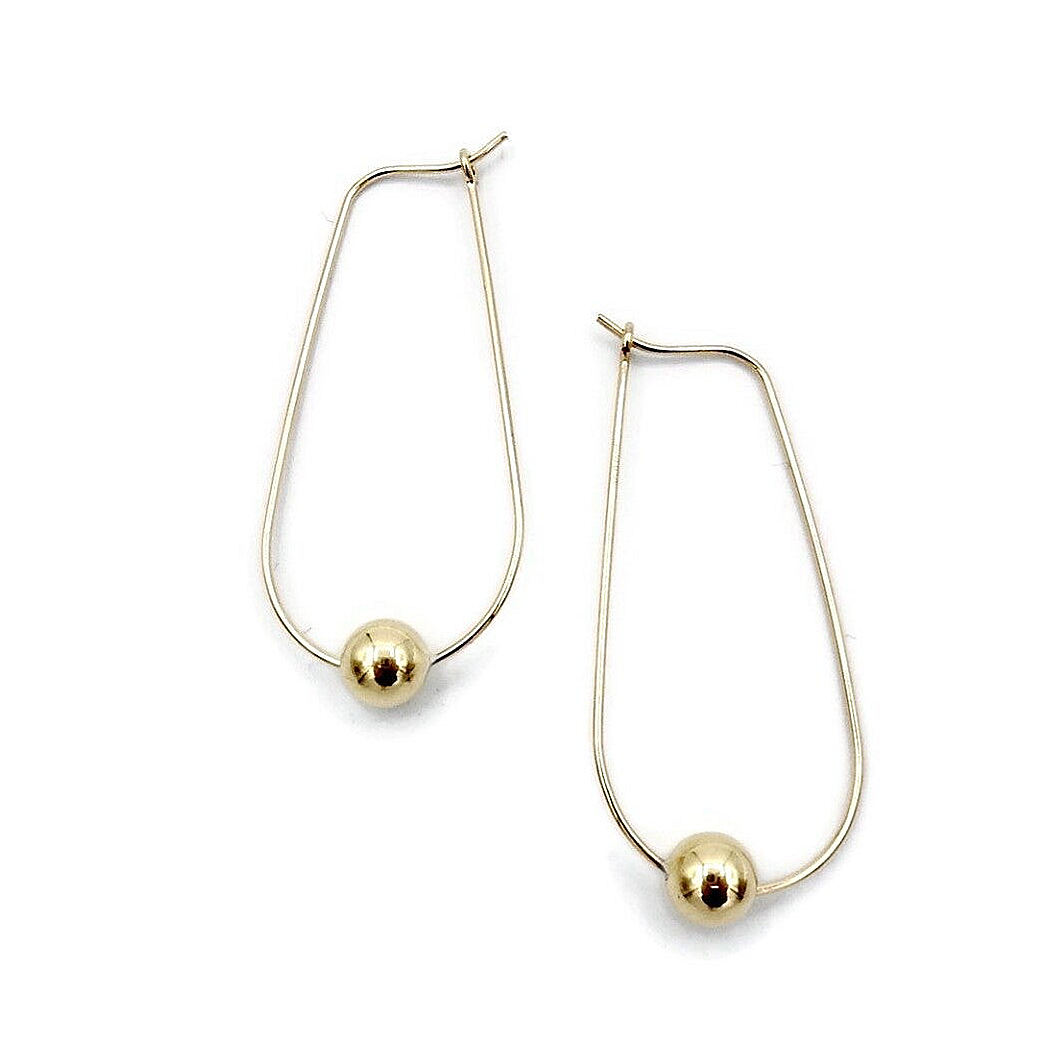 dropshaped earrings shiny bead EB2444