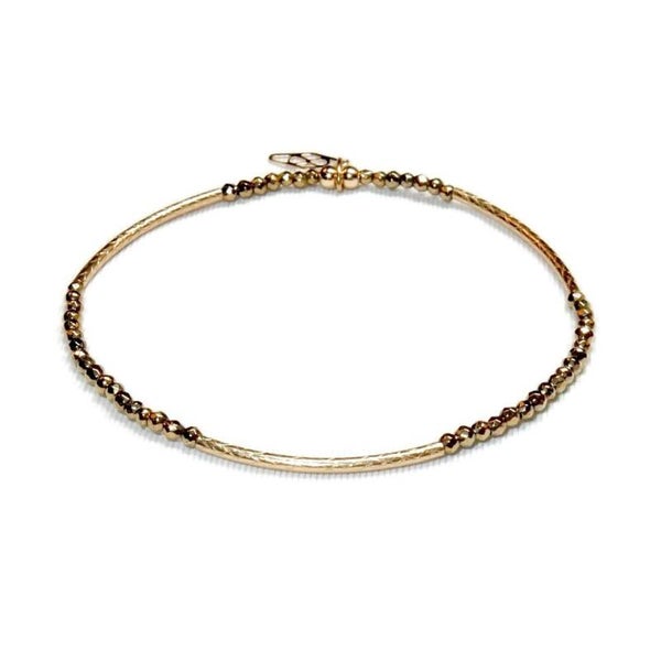 flexbracelet 2 mm patterned tubes & Hematite BF3056