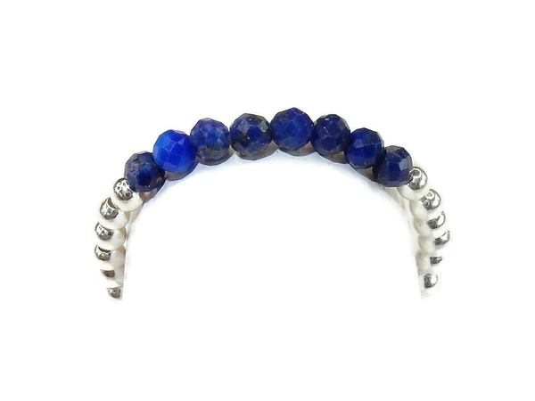 flexring silver 2 mm lapis lazuli RFS1788
